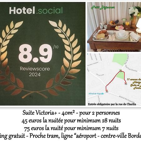 Le Fortuny - 3 Suites, 2 Apparts, 1 Chambre - Proche Tram Ligne Aeroport Et Parking Gratuit Mérignac Eksteriør billede