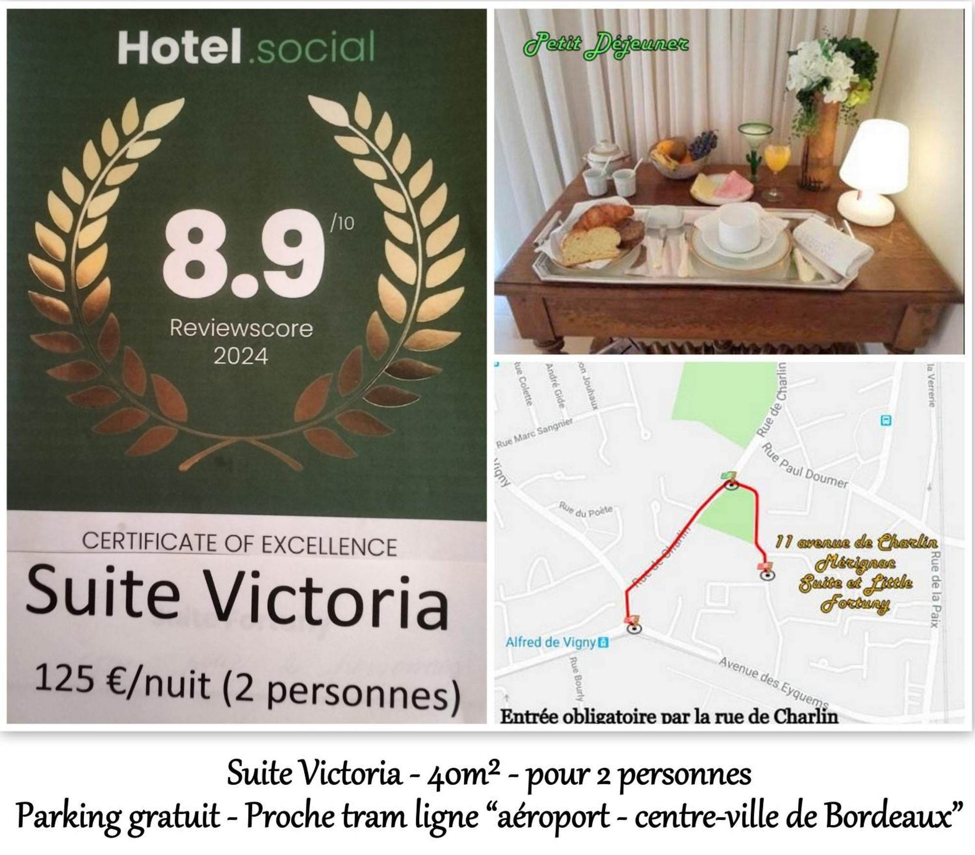 Le Fortuny - 3 Suites, 2 Apparts, 1 Chambre - Proche Tram Ligne Aeroport Et Parking Gratuit Mérignac Eksteriør billede