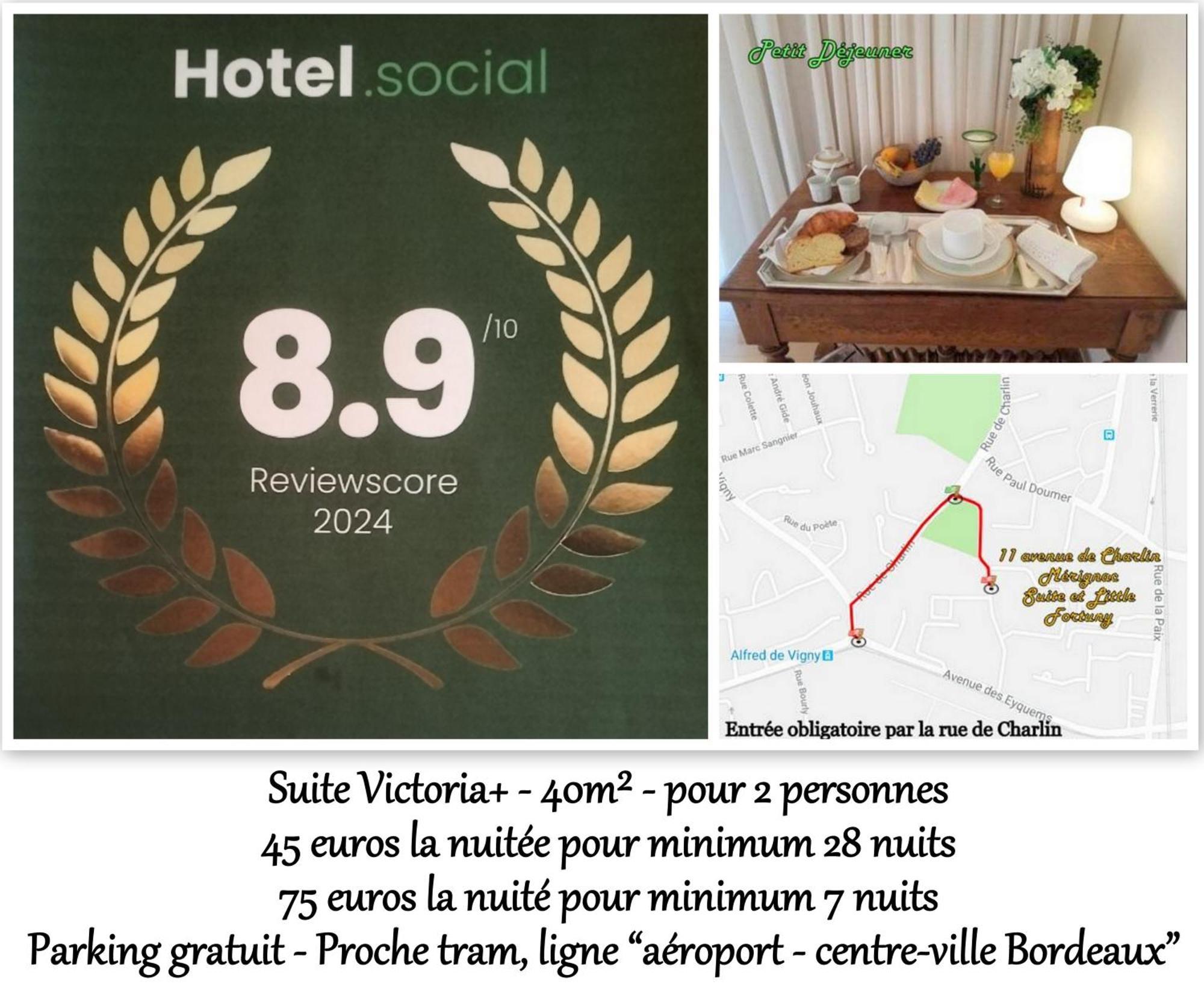 Le Fortuny - 3 Suites, 2 Apparts, 1 Chambre - Proche Tram Ligne Aeroport Et Parking Gratuit Mérignac Eksteriør billede