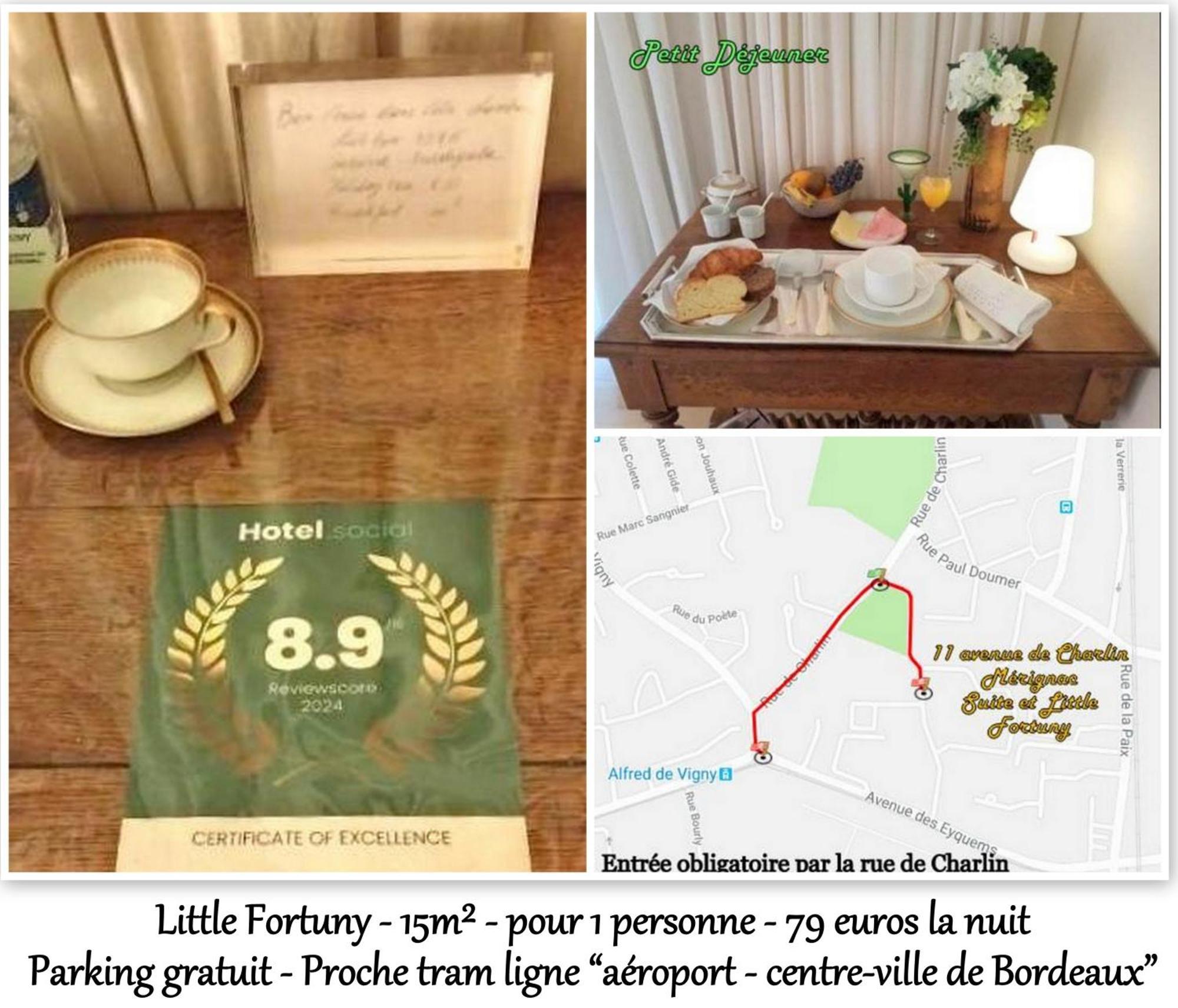 Le Fortuny - 3 Suites, 2 Apparts, 1 Chambre - Proche Tram Ligne Aeroport Et Parking Gratuit Mérignac Eksteriør billede